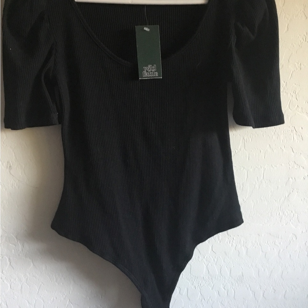 Wild Fable Classic Black Bodysuit